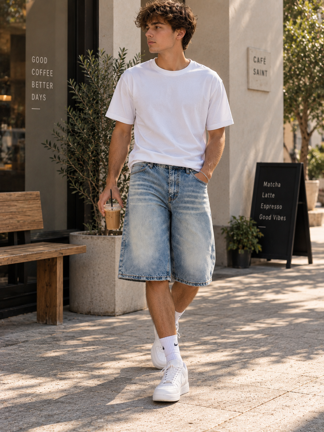 Bermuda Oversize – Bleu Clair