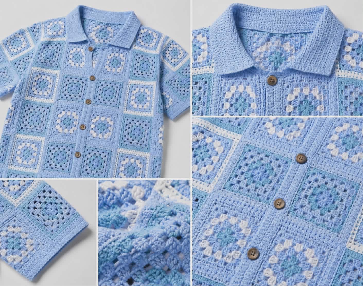 Chemise en maille - col V