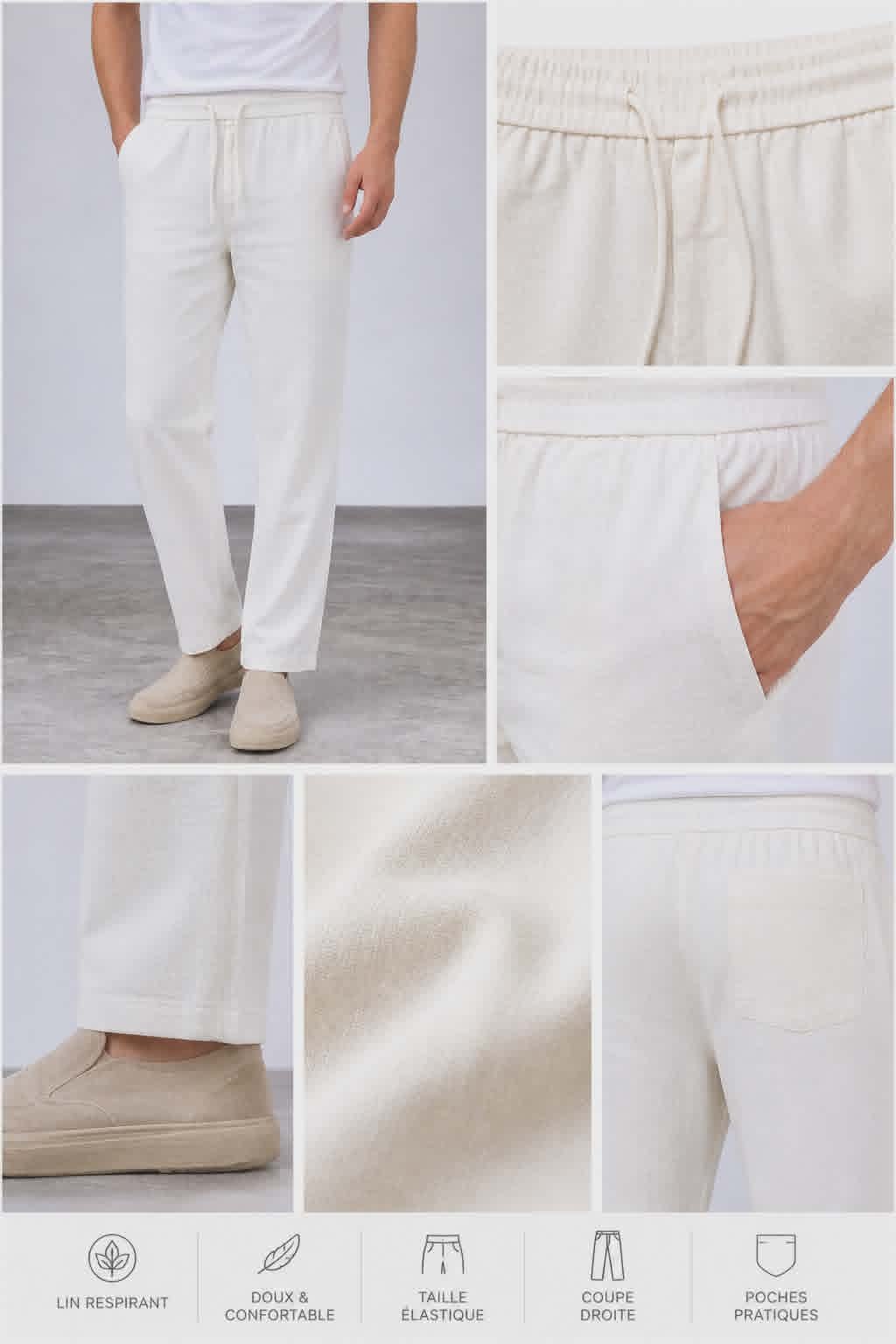 Pantalon Lin – Édition Naturelle
