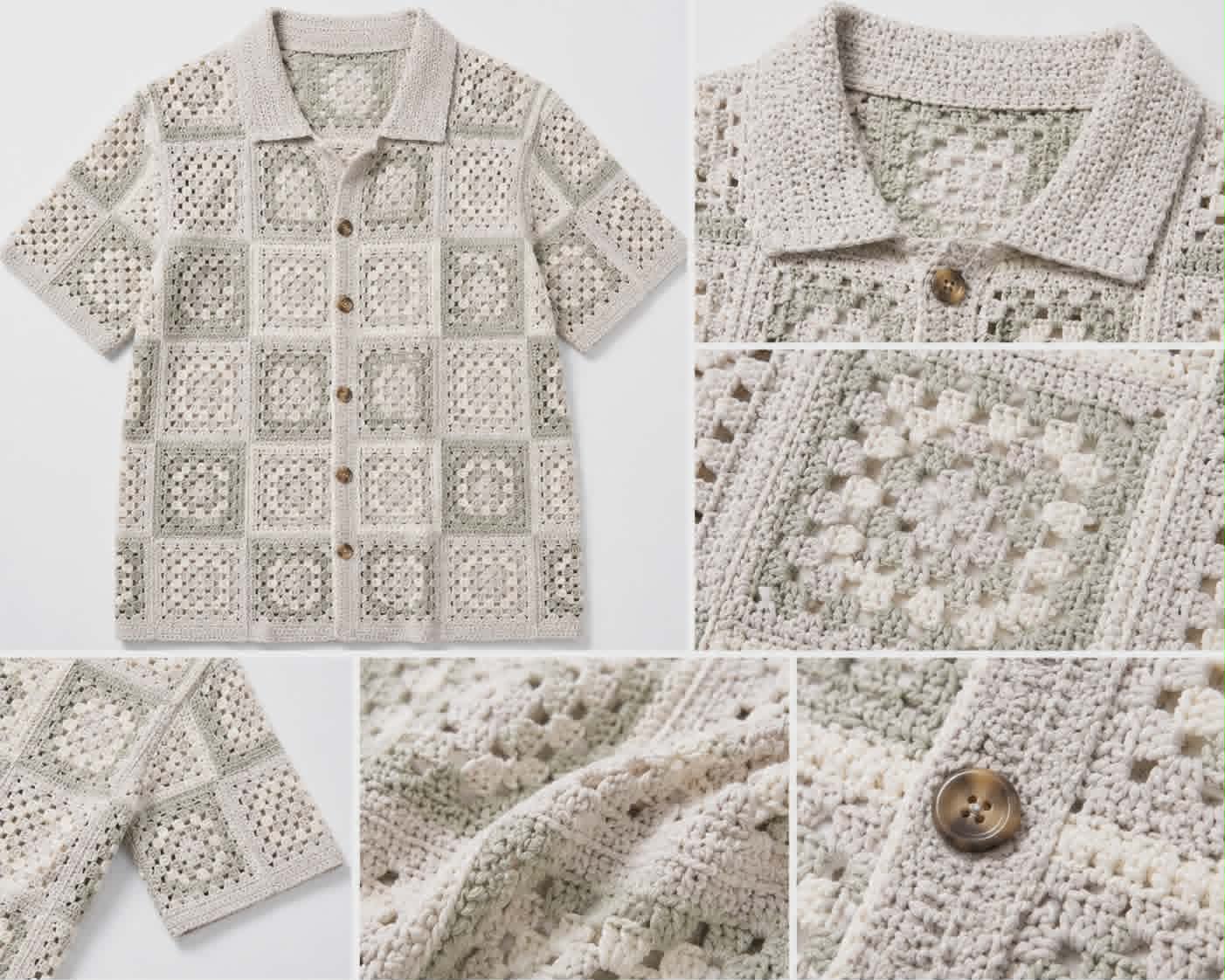 Chemise en maille - col V