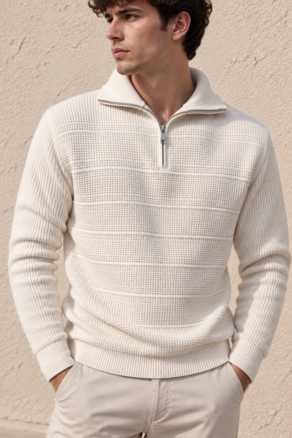 Pull col zippé – 3 coloris
