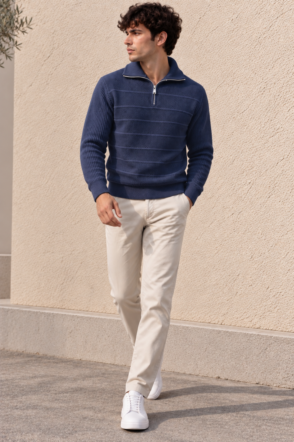 Pull col zippé – 3 coloris