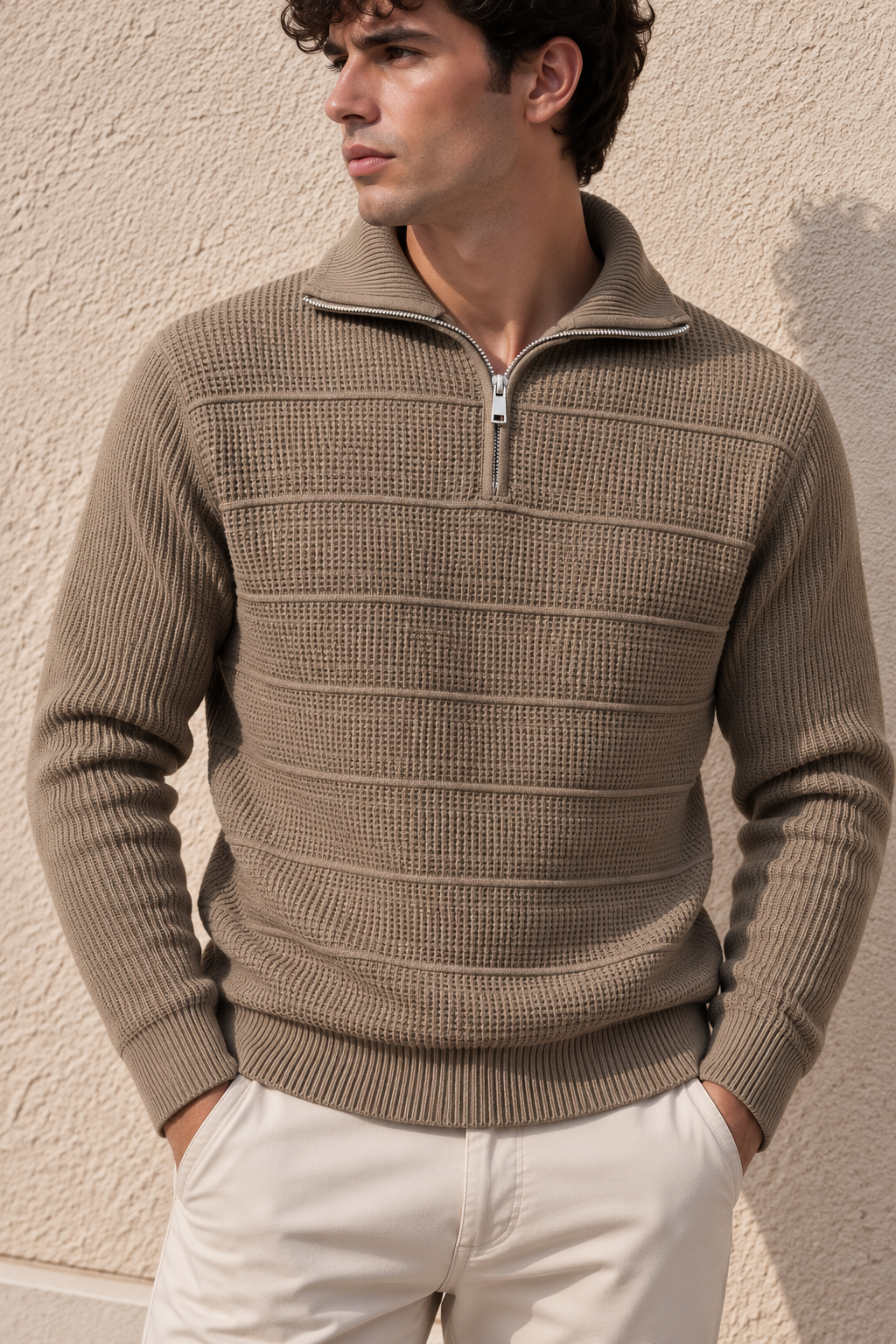 Pull col zippé – 3 coloris