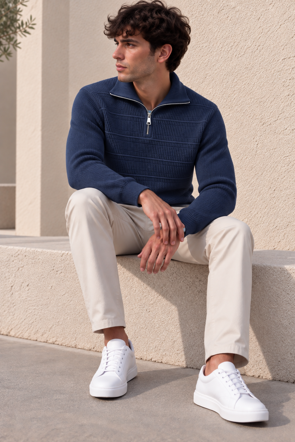 Pull col zippé – 3 coloris