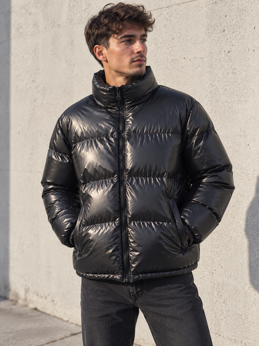 Doudoune Homme – Noir Brillant