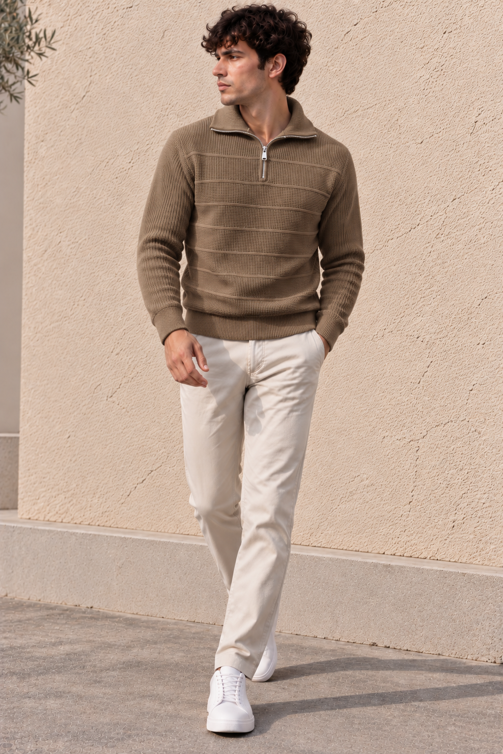 Pull col zippé – 3 coloris