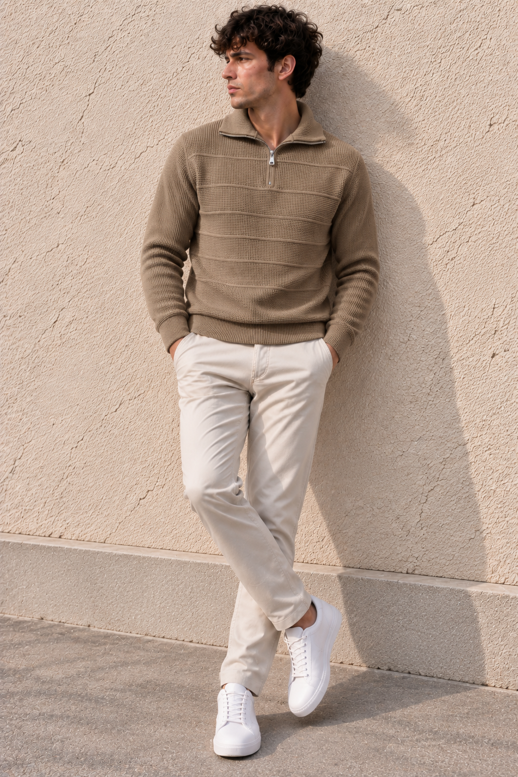 Pull col zippé – 3 coloris