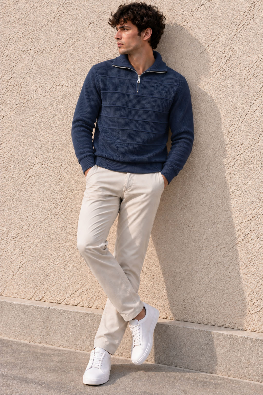 Pull col zippé – 3 coloris